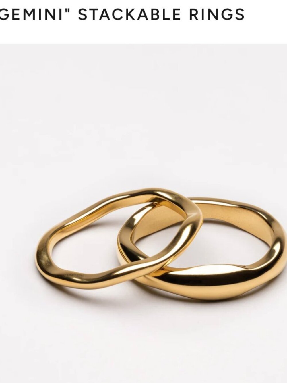 Atolea Gold Stackable Rings